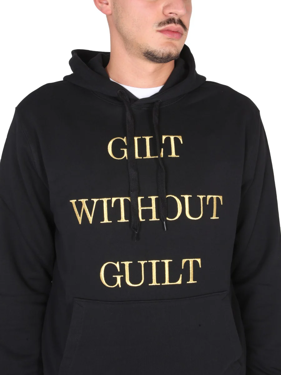 MOSCHINO GUILT WITHOUT GUILT COTTON SWEATSHIRT - Image 4