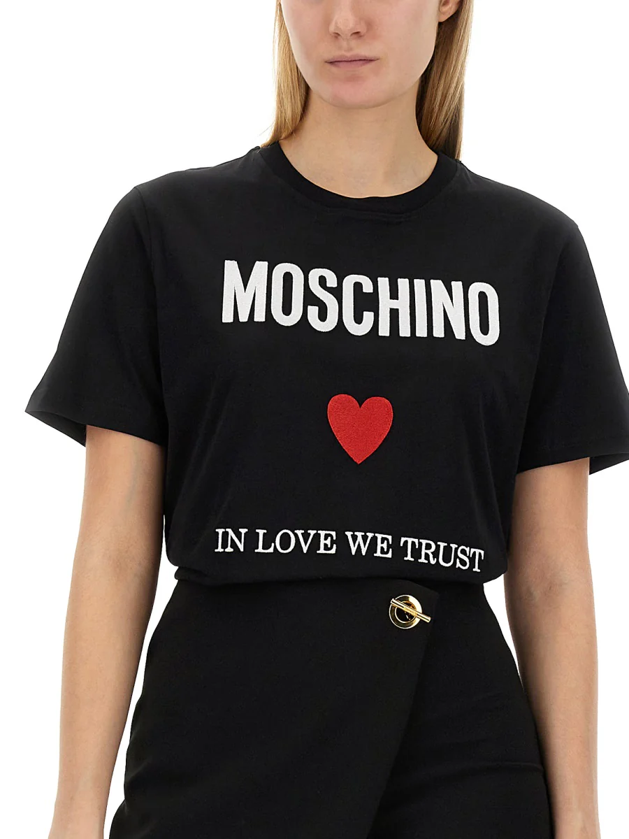 Moschino In Love We Trust Cotton T-shirt - Image 4