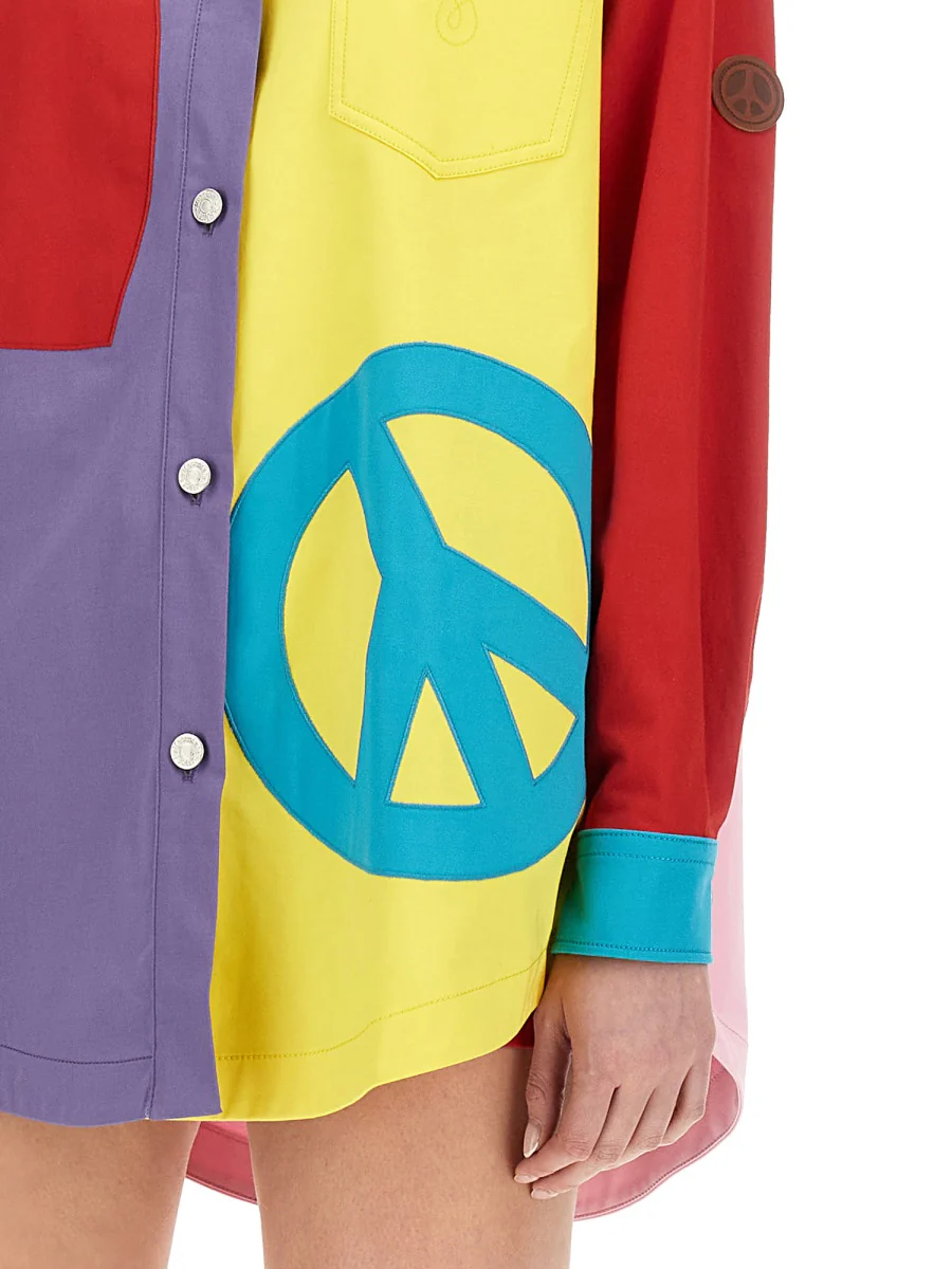 MOSCHINO JEANS Allover Graphic Printed Long-Sleeved Shirt - Image 4