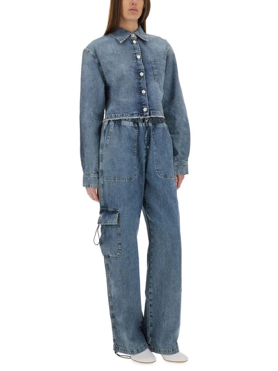MOSCHINO JEANS Cropped Denim Jacket - Image 2