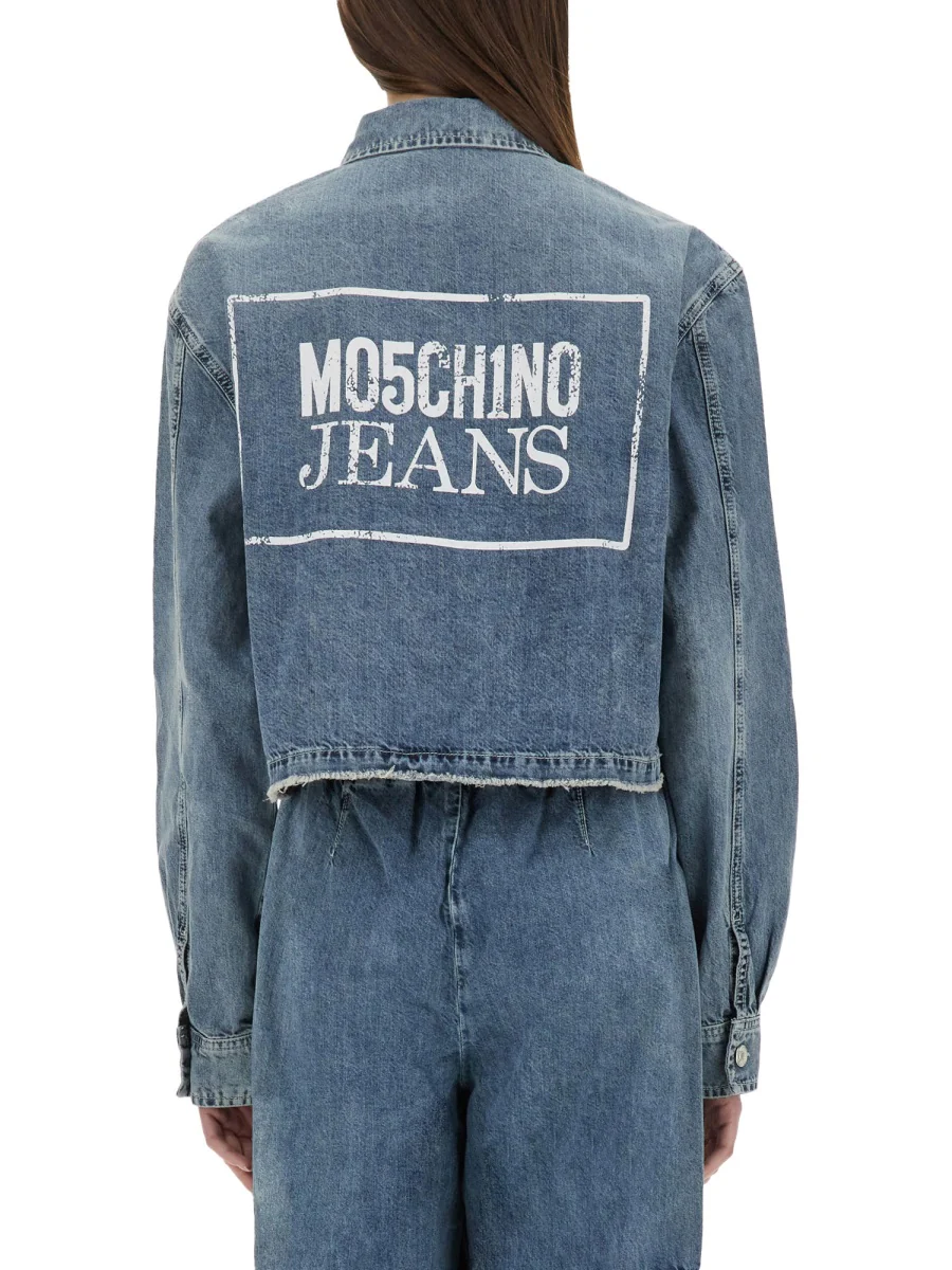 MOSCHINO JEANS Cropped Denim Jacket - Image 3