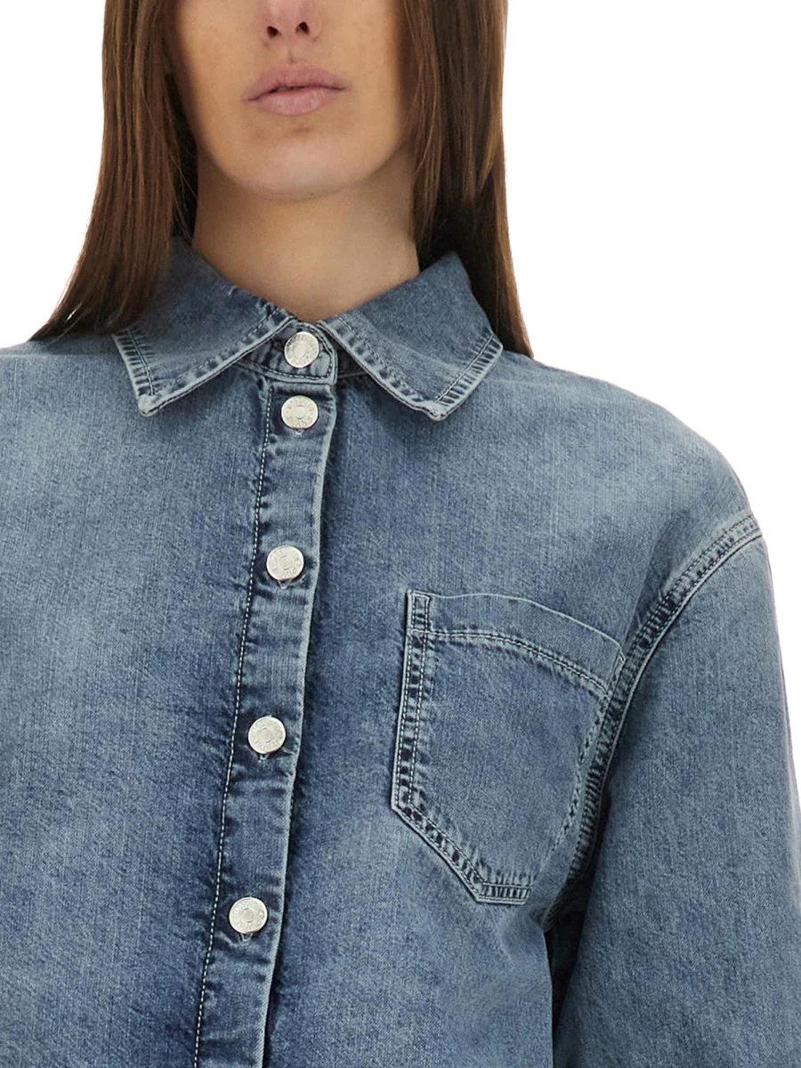 MOSCHINO JEANS Cropped Denim Jacket - Image 6