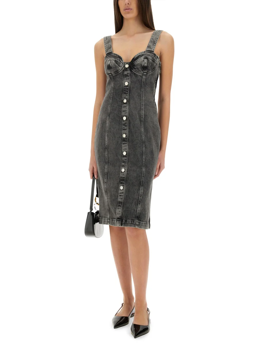 MOSCHINO JEANS Denim Midi Dress - Image 2