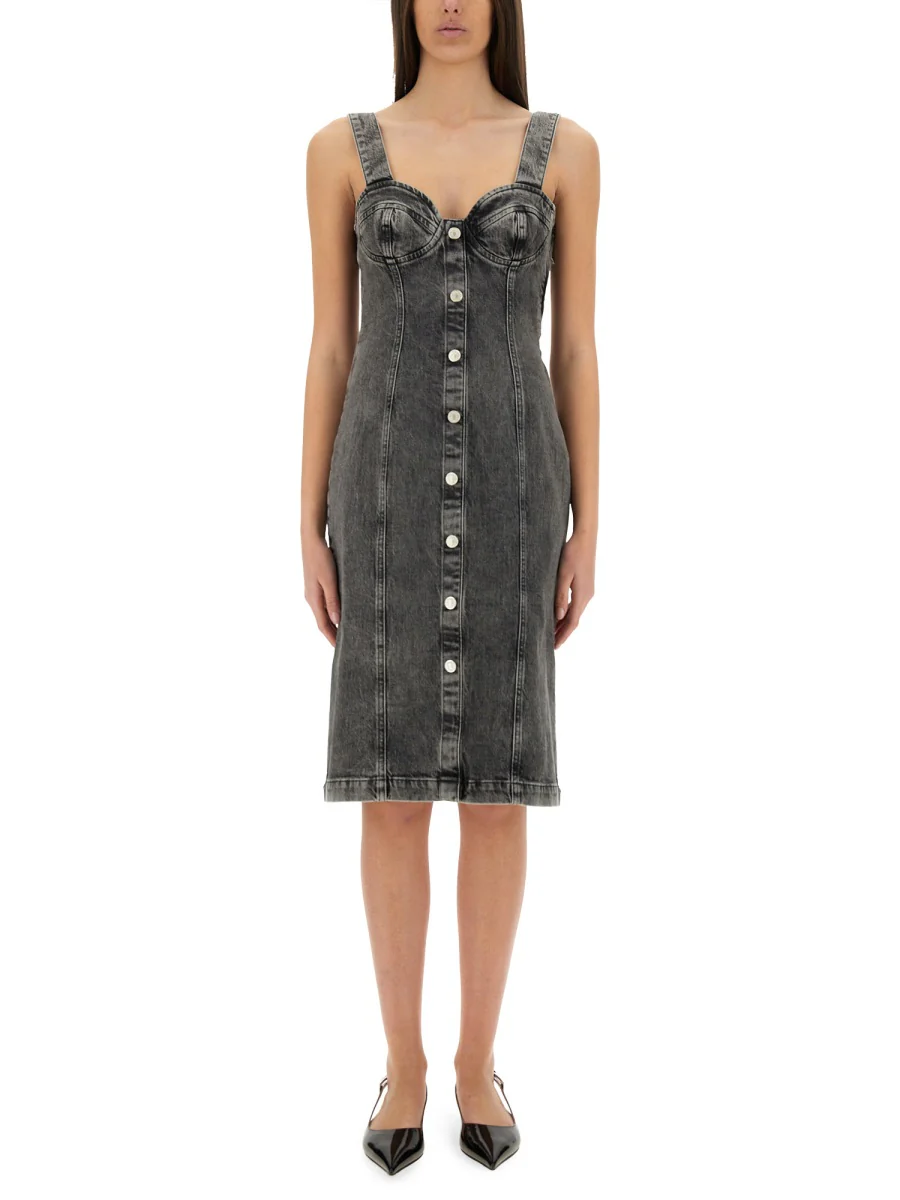 MOSCHINO JEANS Denim Midi Dress - Image 5