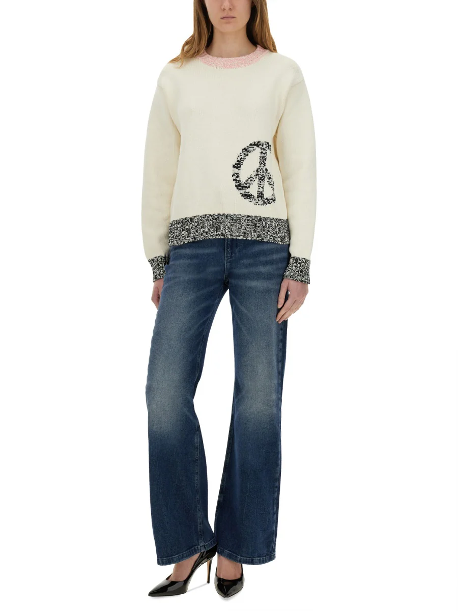 Moschino Jeans Mesh Inlay Pattern Sweater - Image 2