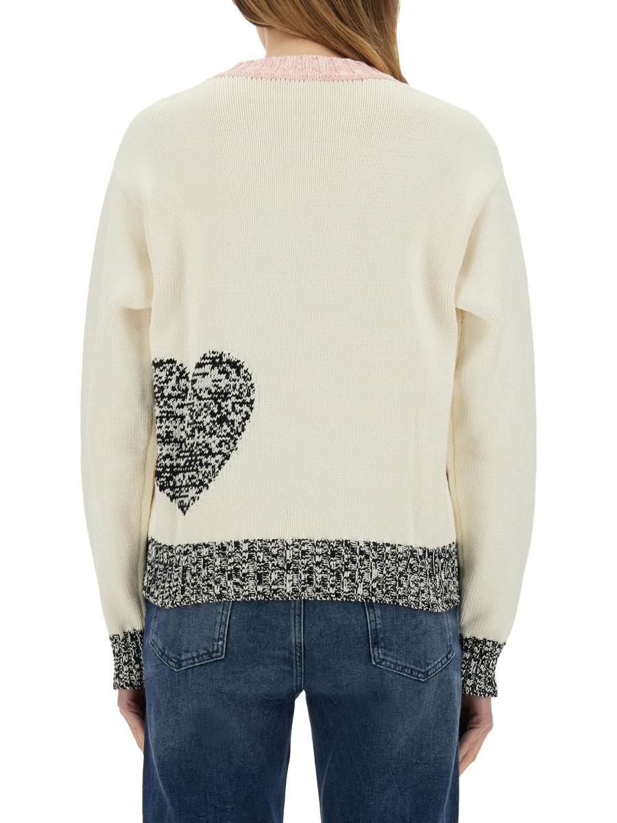 Moschino Jeans Mesh Inlay Pattern Sweater - Image 7