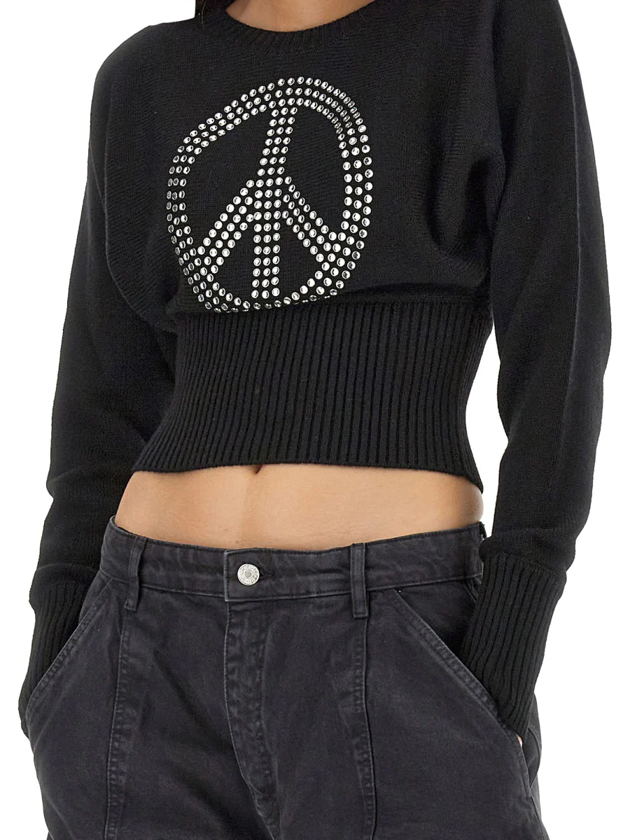 MOSCHINO JEANS Peace-sign Cotton T-shirt - Image 4