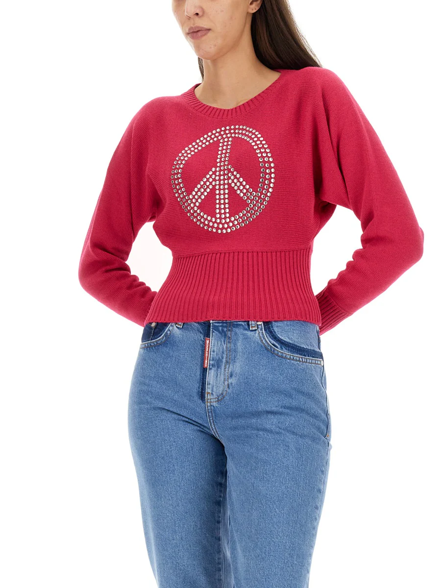 MOSCHINO JEANS Peace Symbol T-Shirt for Women - Image 4