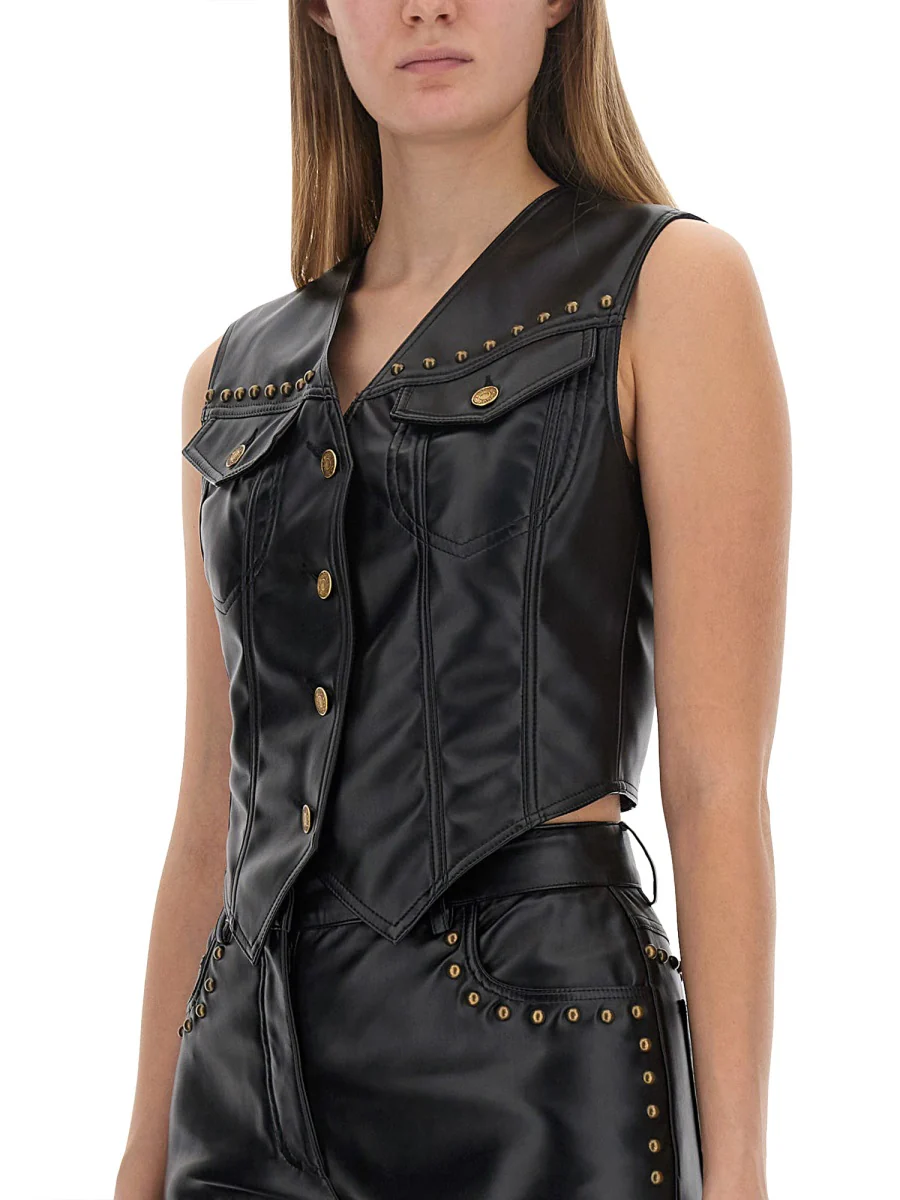 MOSCHINO JEANS Women's Mini Vest with Buttons - Image 4