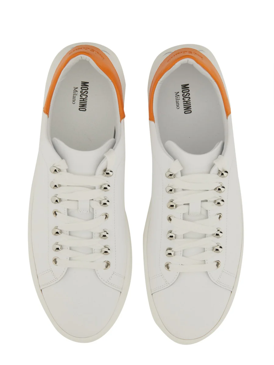 MOSCHINO Leather Sneakers - Image 4