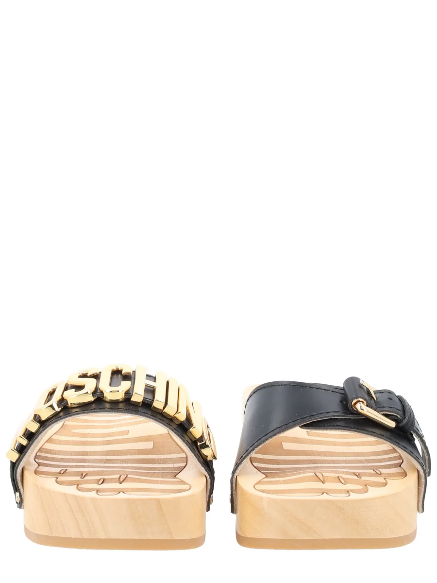 MOSCHINO Sandals in Calfskin and Wood - Image 3