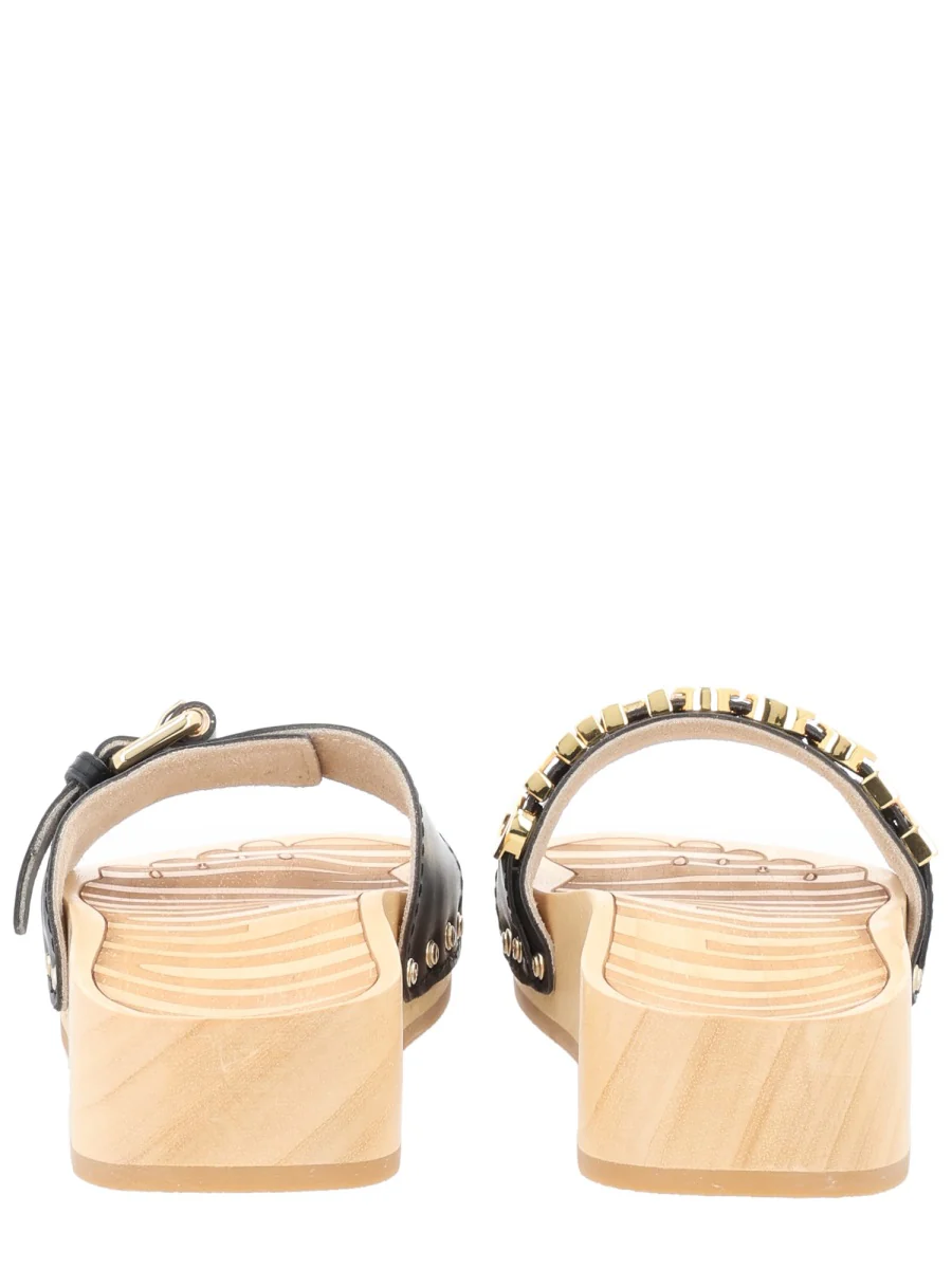 MOSCHINO Sandals in Calfskin and Wood - Image 4