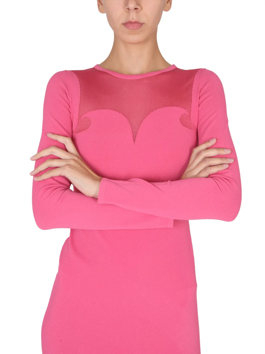 Moschino Slim Fit Viscose Knit Dress - Image 4