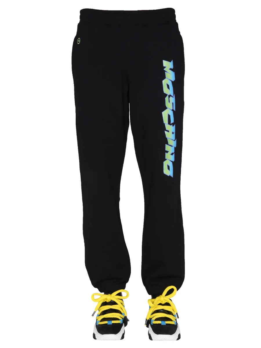 MOSCHINO "SURF" JOGGING PANTS with LOGO PRINT