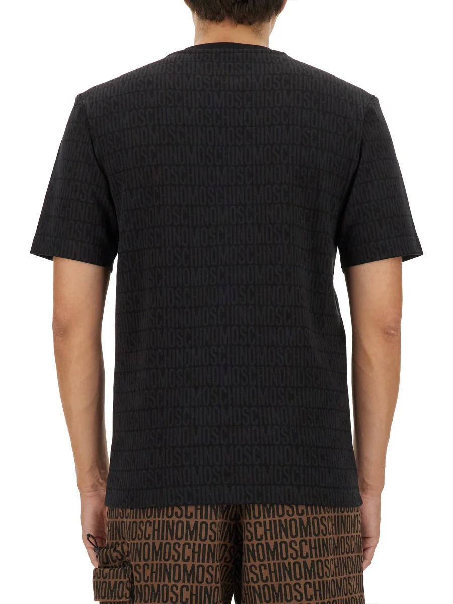 MOSCHINO T-shirt with All Over Logo - Image 3