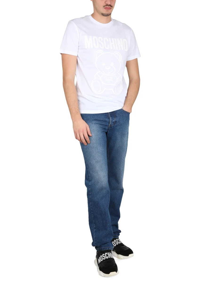 MOSCHINO Teddy Bear Organic Cotton Jersey T-shirt - Image 2