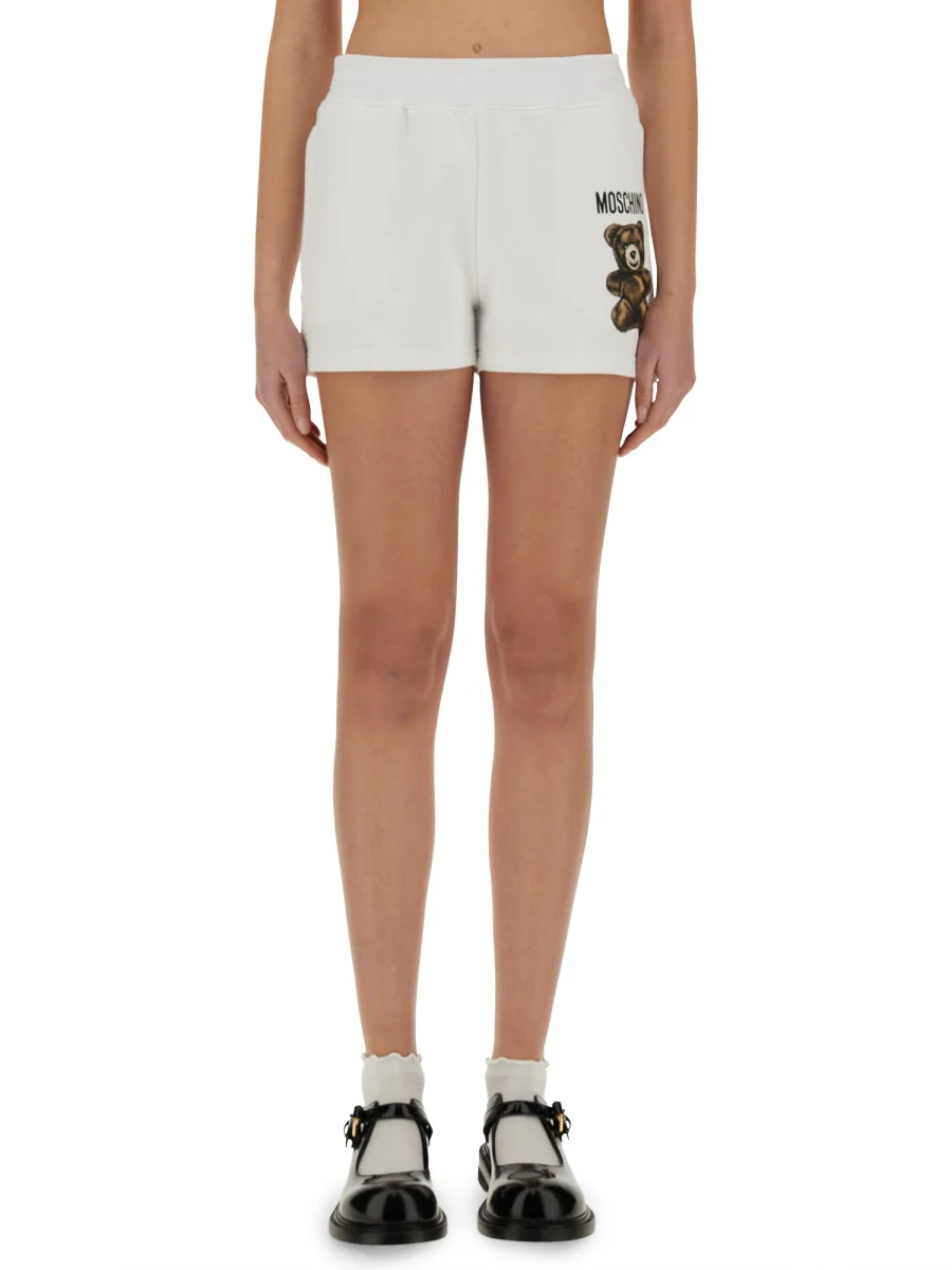 MOSCHINO Teddy Bear-print Mini Shorts - Image 5