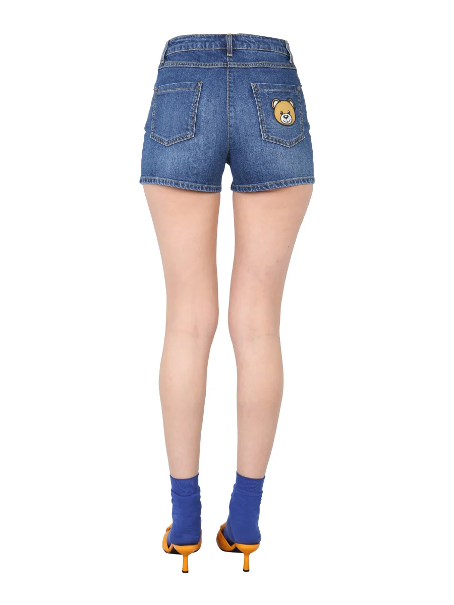 MOSCHINO Teddy Bear-print Mini Shorts - Image 4