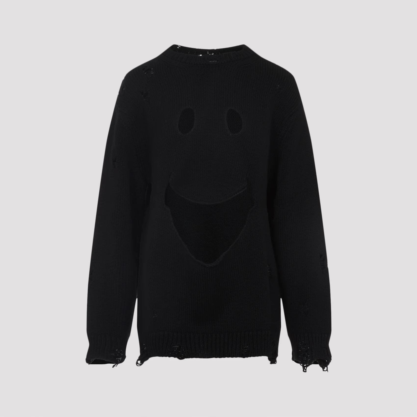 Moschino Virgin Wool Smile Cropped Sweater - Image 3