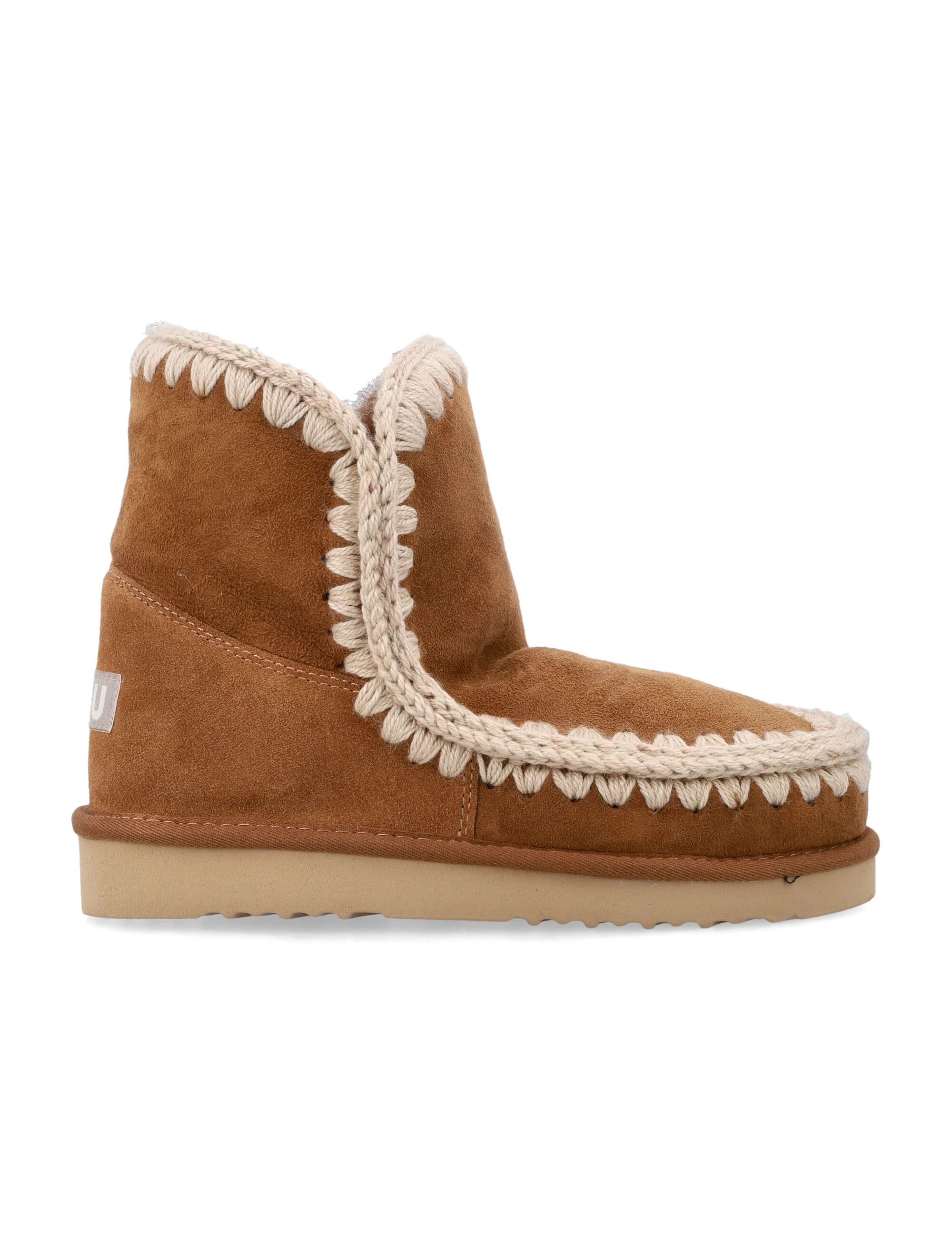 Mou Iconic 18 cm Sheepskin Boots with Hand-Crocheted Stitching