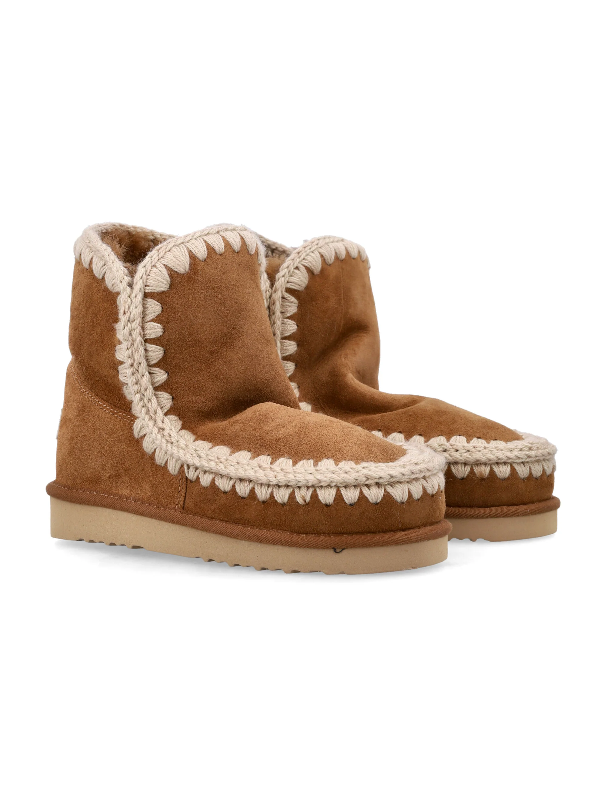 Mou Iconic 18 cm Sheepskin Boots with Hand-Crocheted Stitching - Image 2