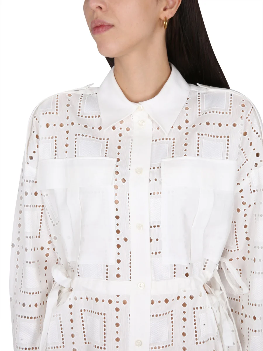 Msgm Button-Up Chemisier Dress - Image 4