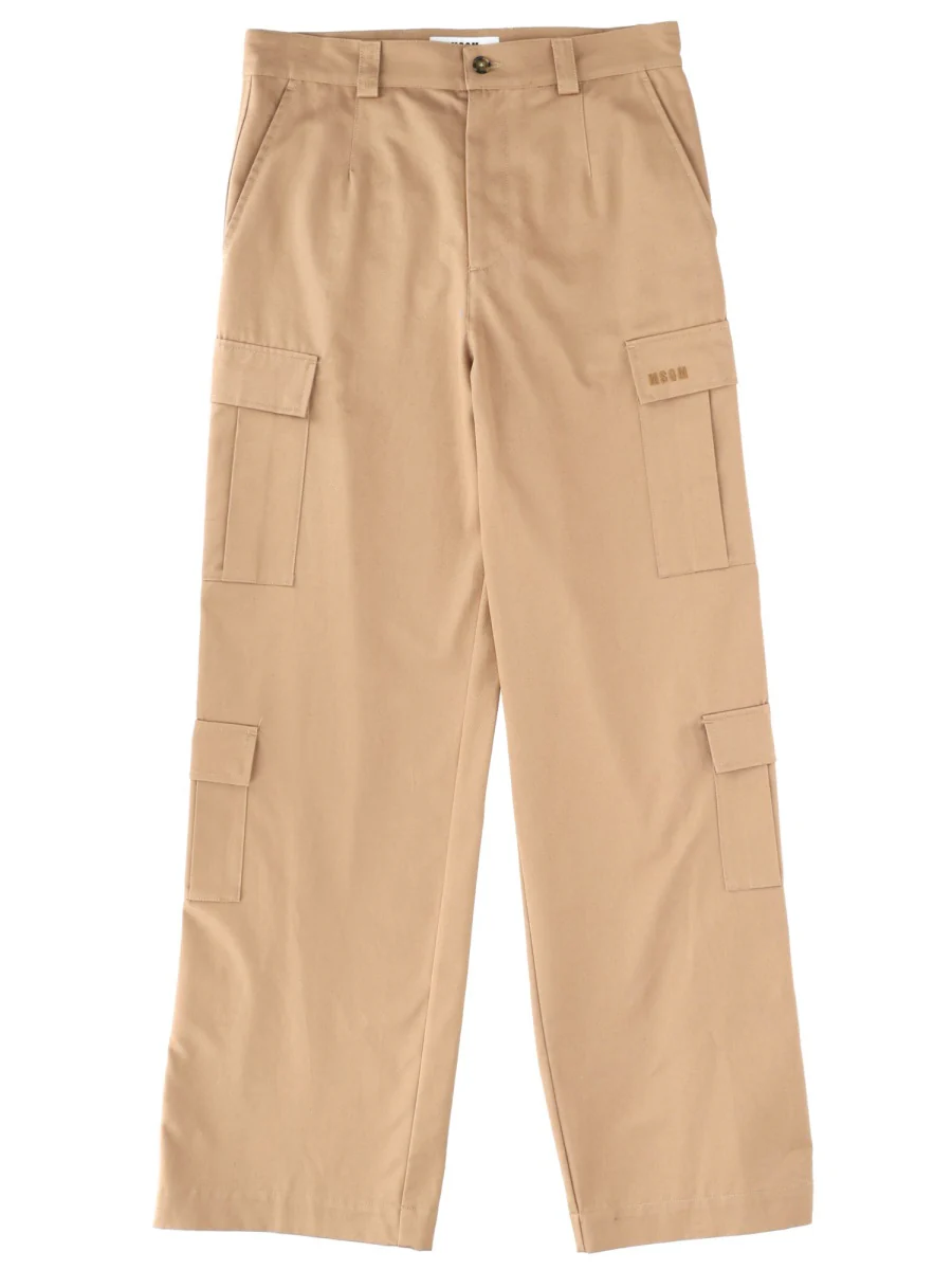 Msgm Cotton Trousers for Men - FW25 - Image 4