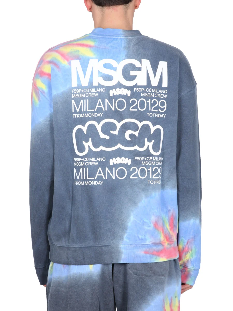 Msgm Crawling Logo Print Sweatshirt for Men - Image 3