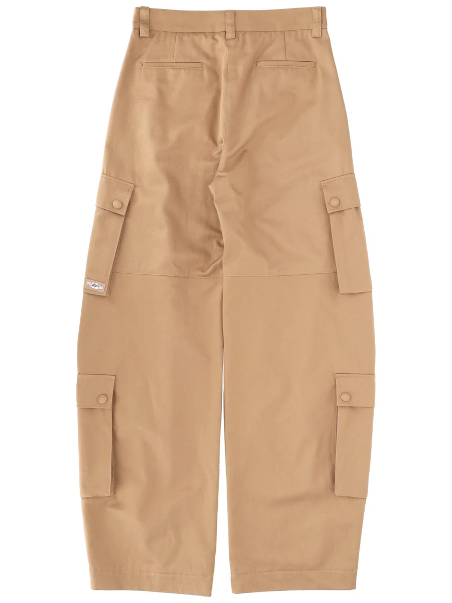 MSGM Denim Trousers with Multicoloured Thread Detail - Image 2