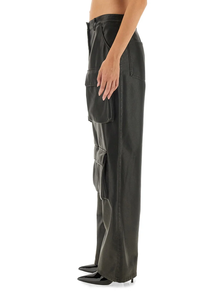 MSGM Faux-leather Cargo Pants - Image 4