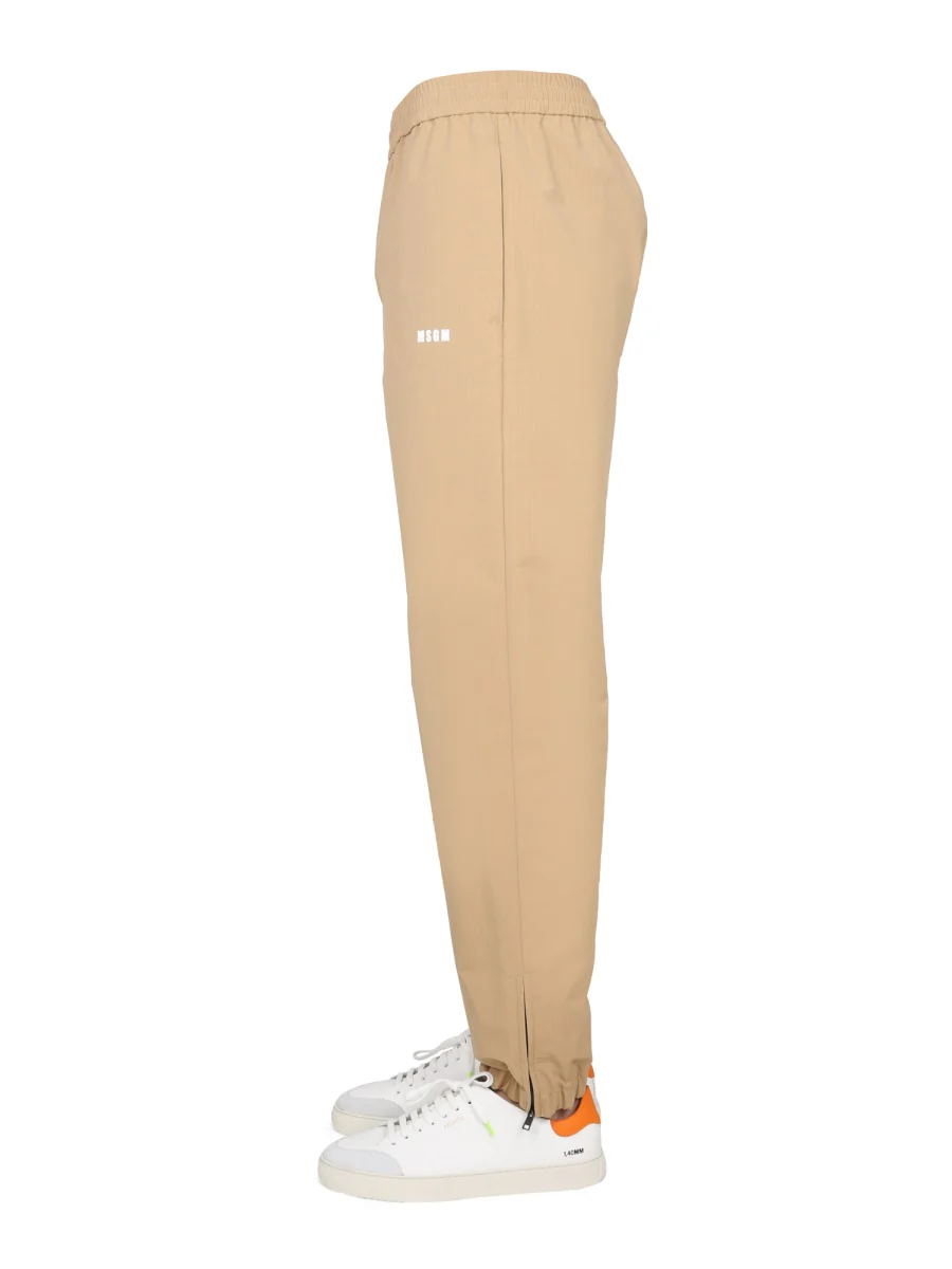 Msgm Men's Logo Design Trousers with Elastic Waistband - Image 3