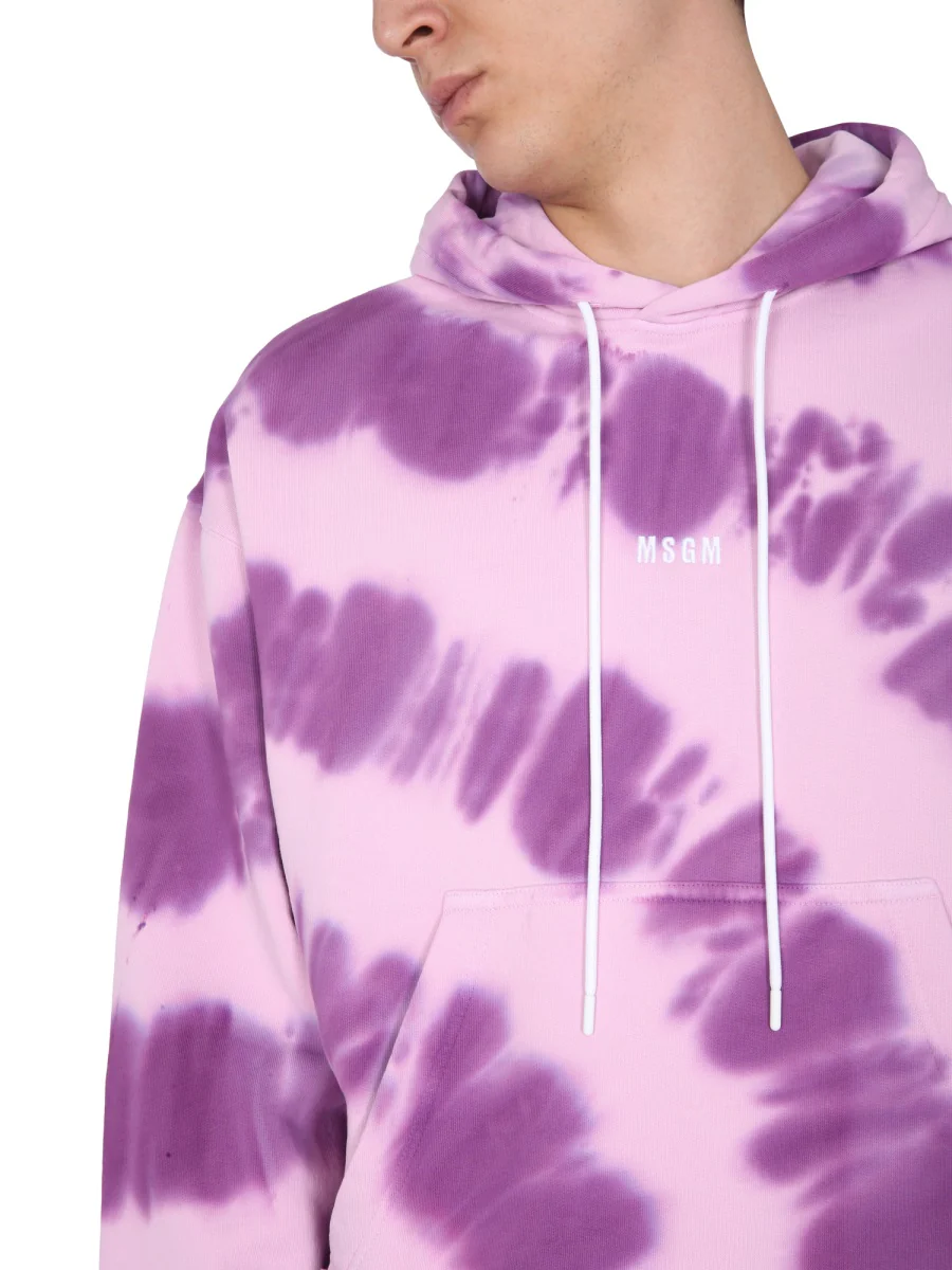 Msgm Men's Printed Hoodie Sweatshirt with Drawstring - Image 4