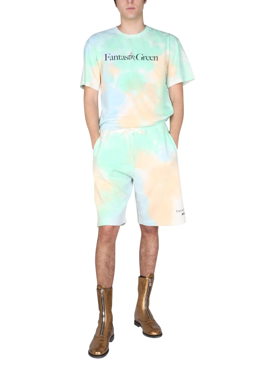 MSGM Men's Tie Dye Pattern Bermuda Shorts - Image 2