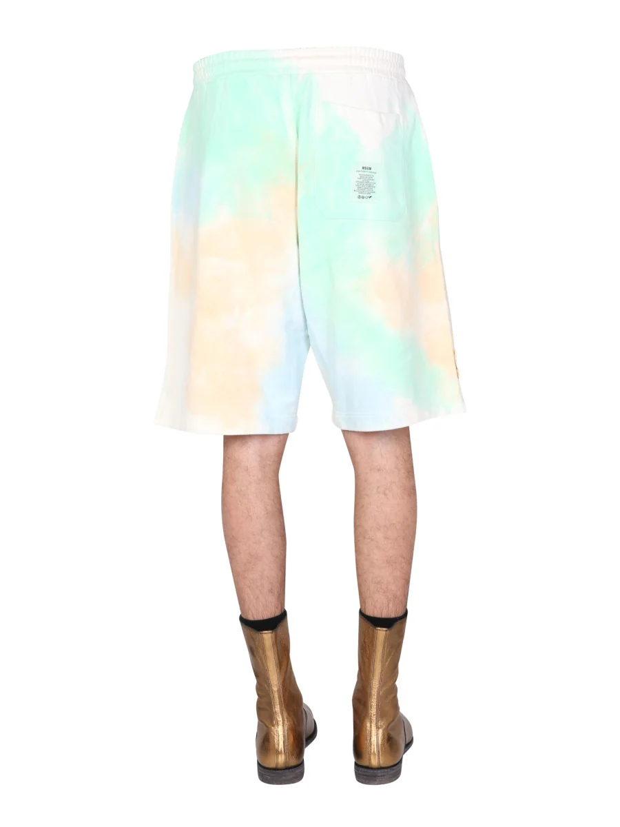 MSGM Men's Tie Dye Pattern Bermuda Shorts - Image 4