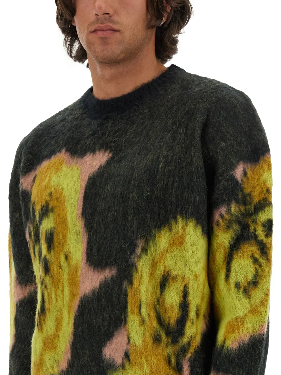 MSGM Rose Intarsia Print Jumper - Image 4