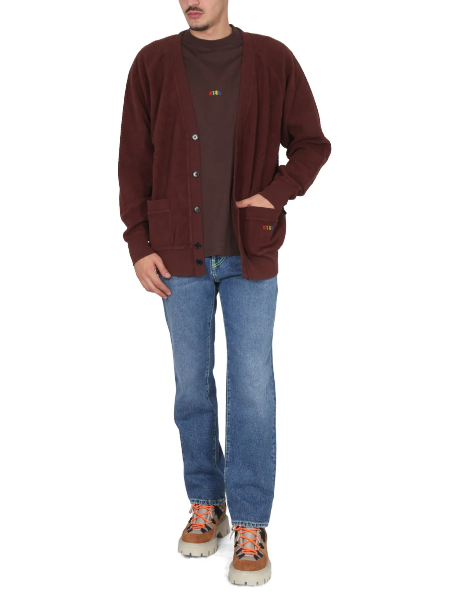 Msgm Smart V-Neck Cardigan for Men - Image 2