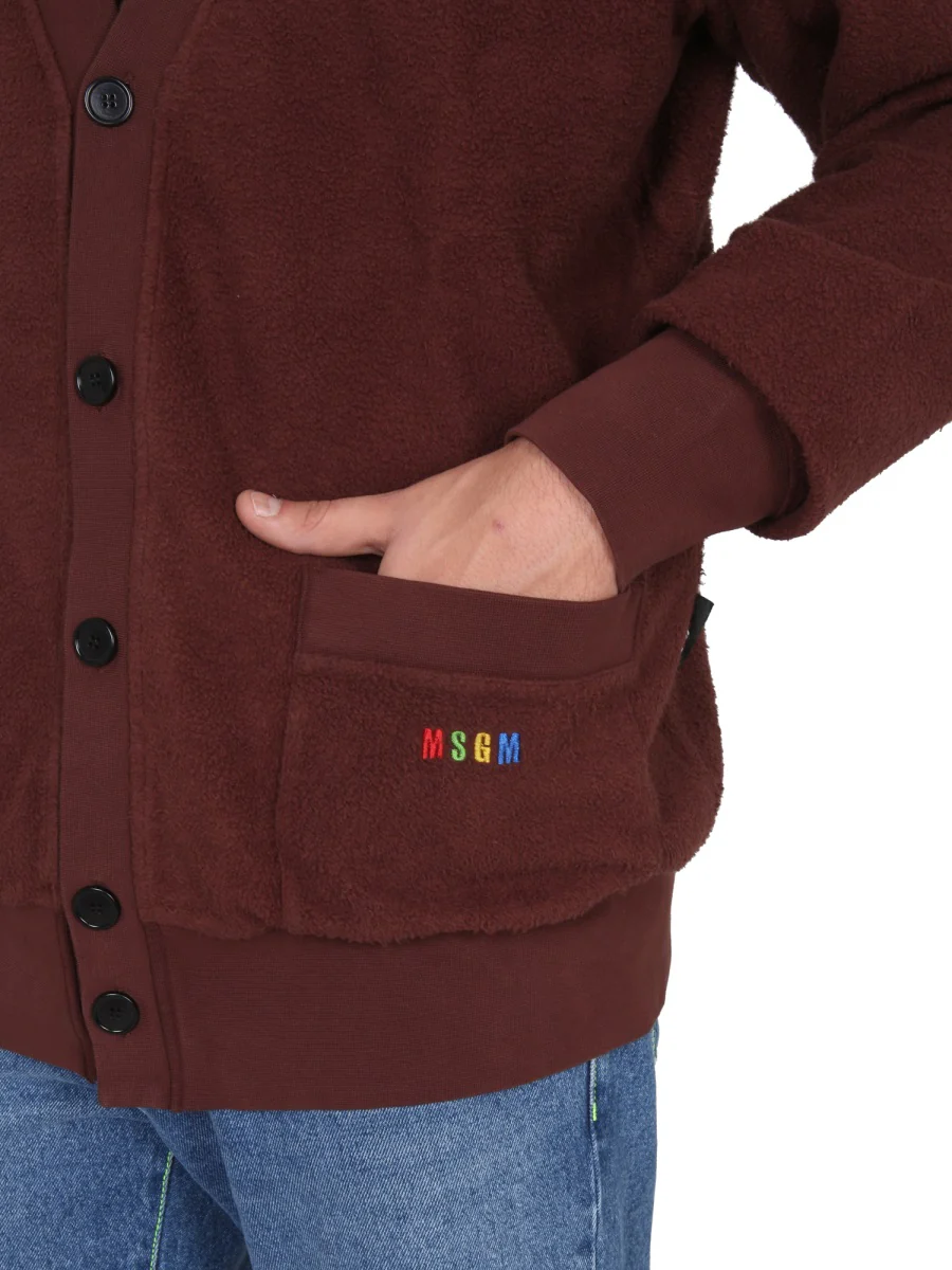 Msgm Smart V-Neck Cardigan for Men - Image 4