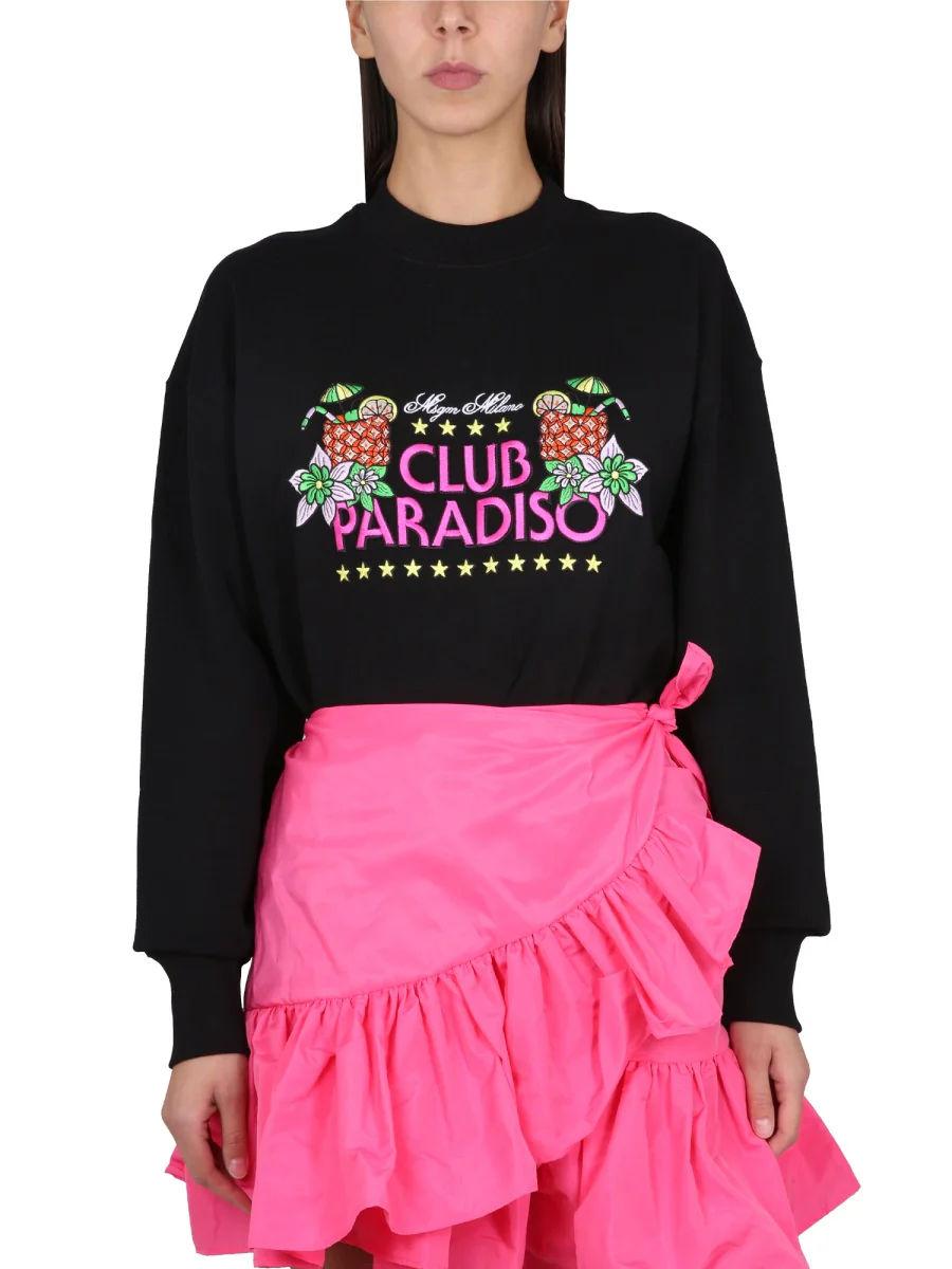MSGM Sweatshirt with Logo Embossing