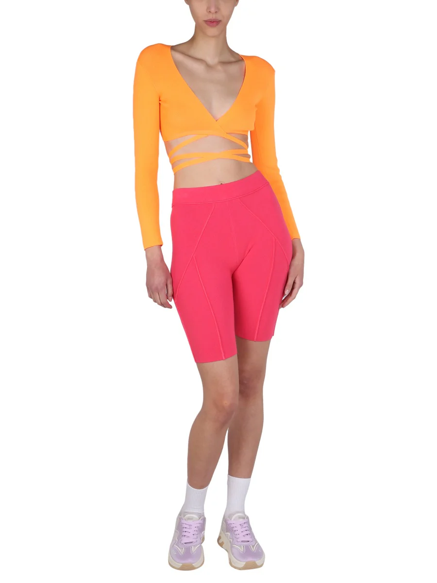 Msgm Wide V-Neck Cropped Top - Image 6