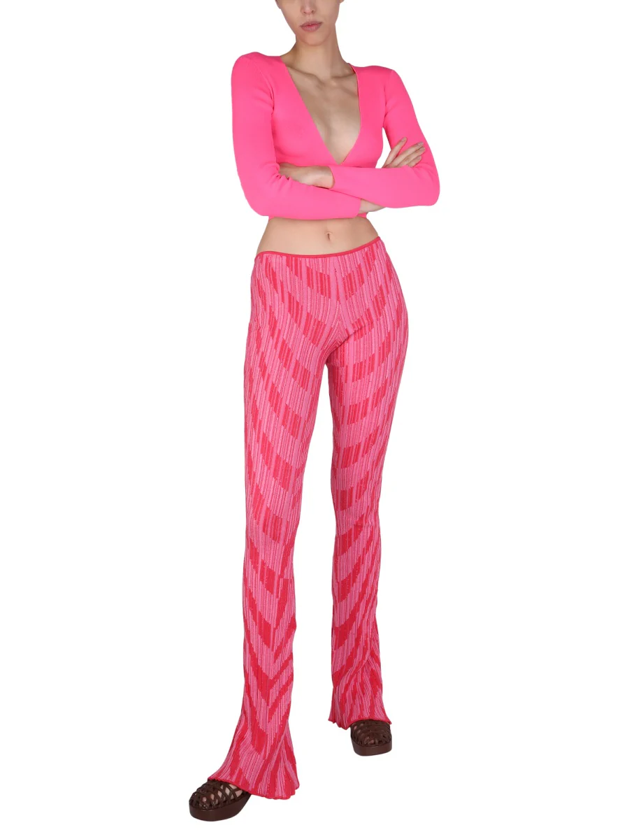 Msgm Wide V-Neck Cropped Top - Image 6