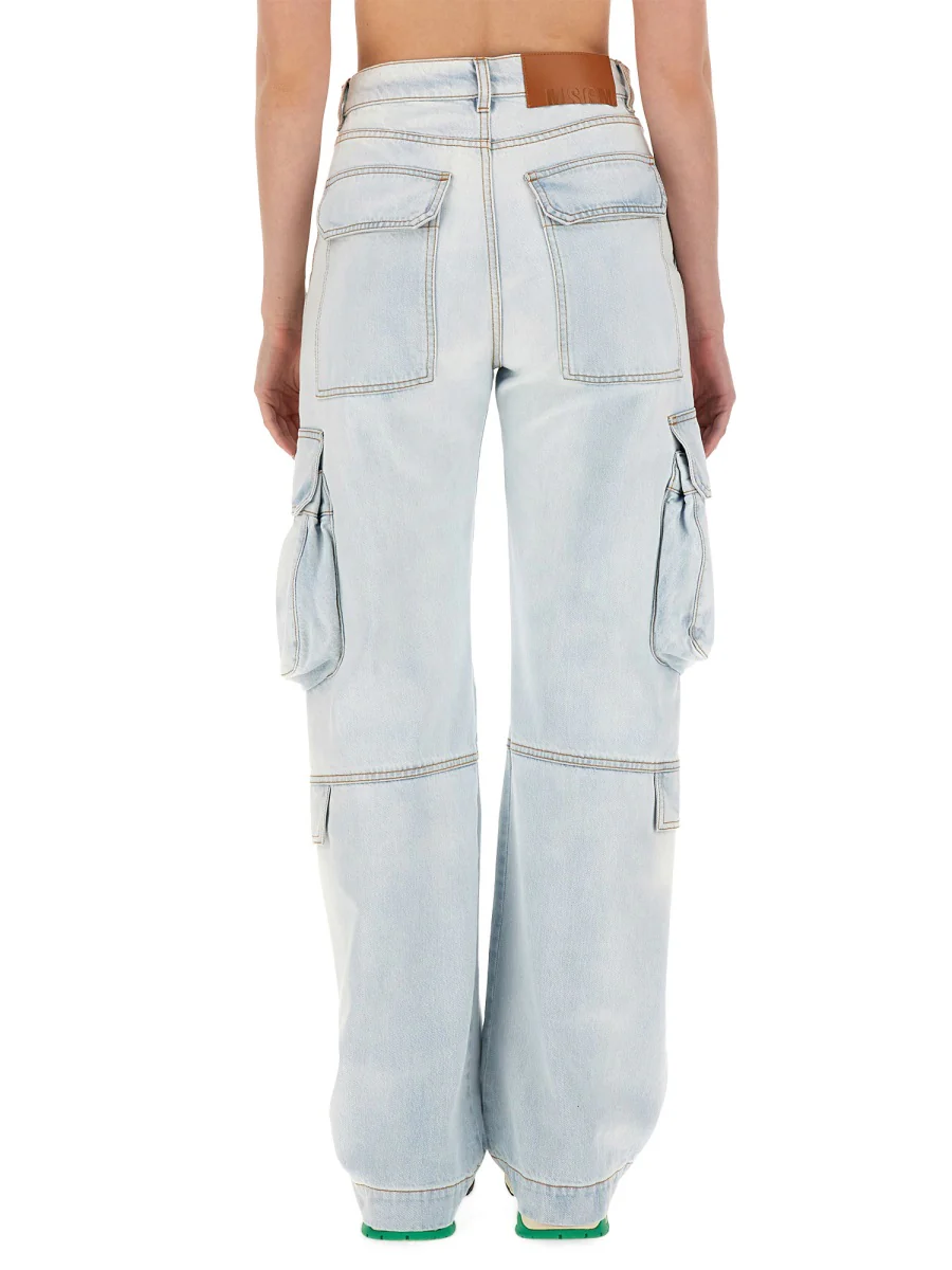 MSGM Women's Cargo Denim Pants - Image 3