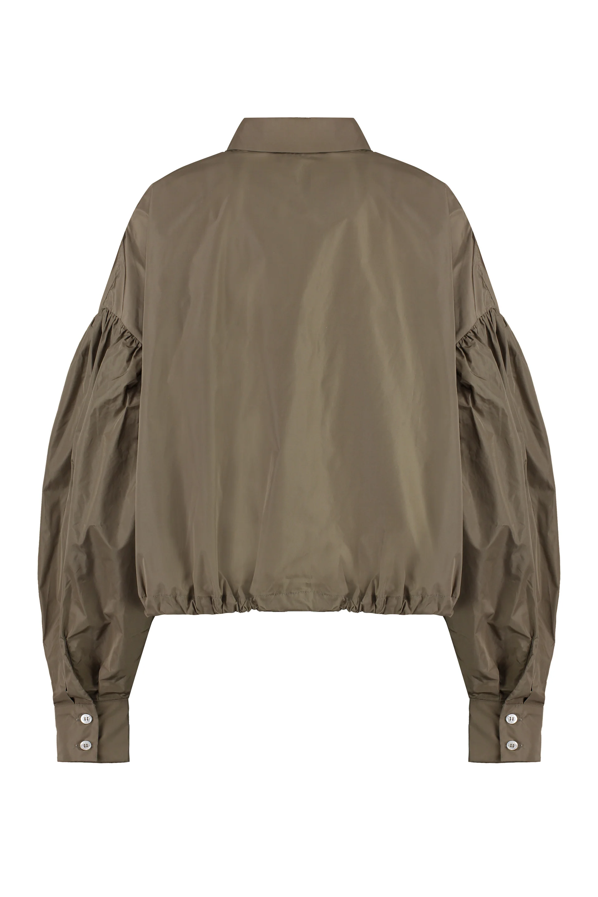 Msgm Women's Taffeta Balloon Sleeve Shirt with Adjustable Drawstring Hem - Image 2