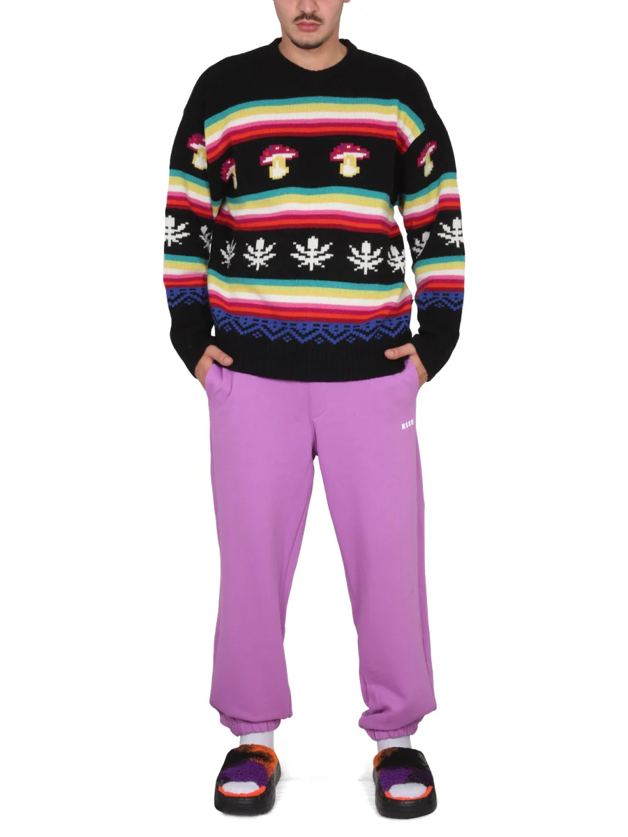 Msgm Wool Crew Neck Sweater - Image 2