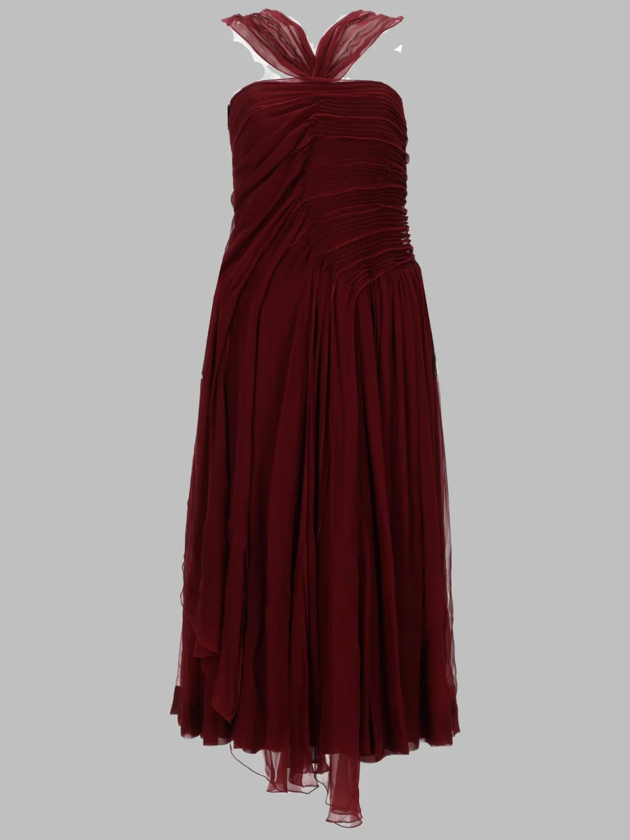 N°21 Chic Mini Halter Strap Chiffon Dress
