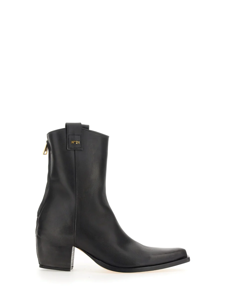 N°21 Leather Ankle Boot with Zip