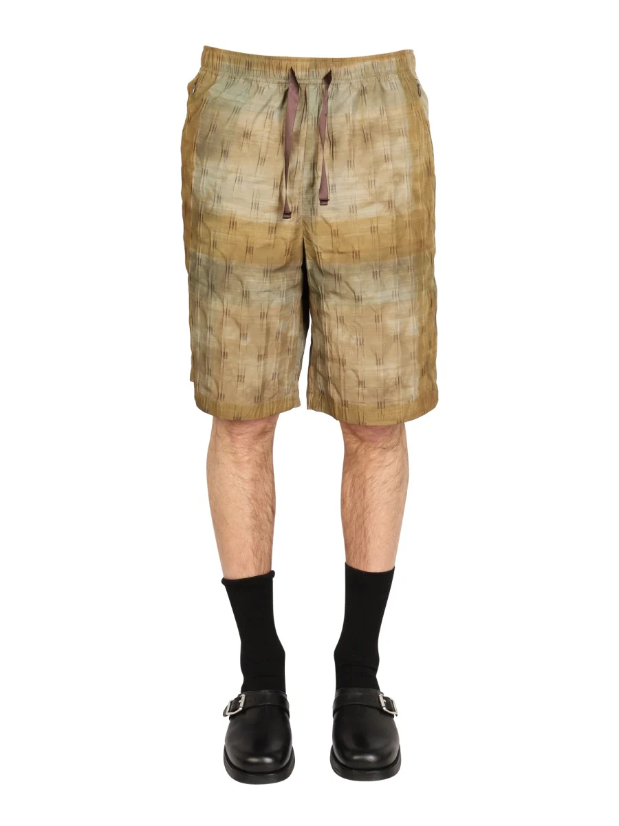 Needles Elastic Drawstring Bermuda Shorts