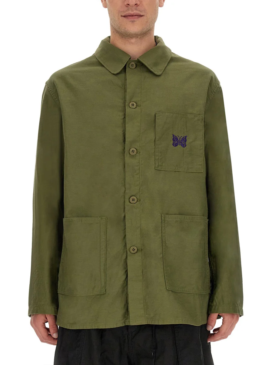 NEEDLES Embroidered Cotton Shirt Jacket