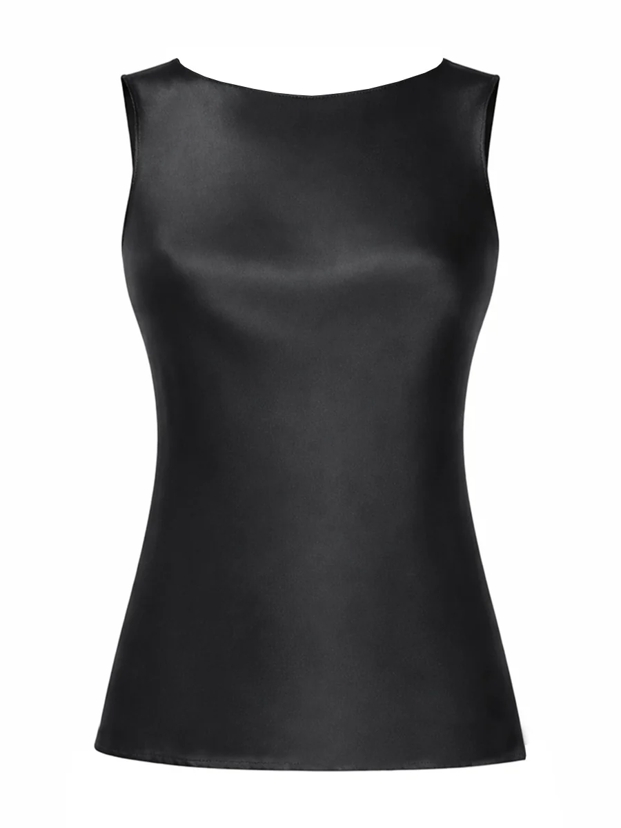 NINA RICCI Halterneck Drapped Silk Satin Top