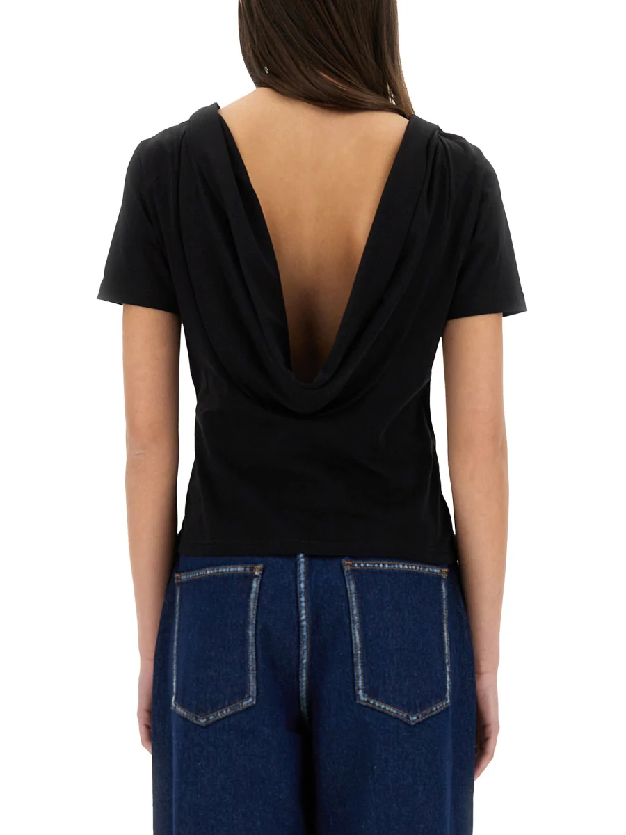 Nina Ricci Slim Fit T-Shirt with Back Neckline - Image 3