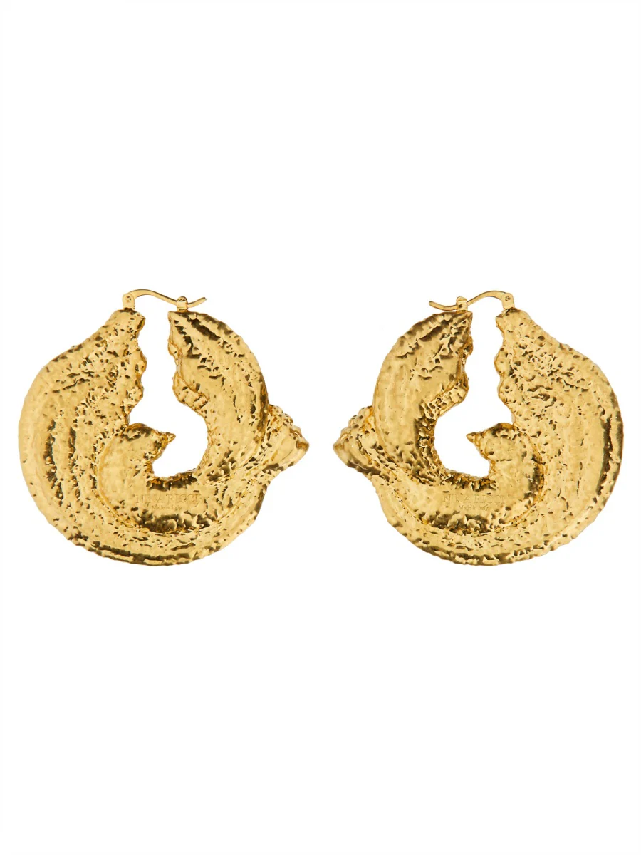 NINA RICCI Twisted Brass Earrings - Image 2